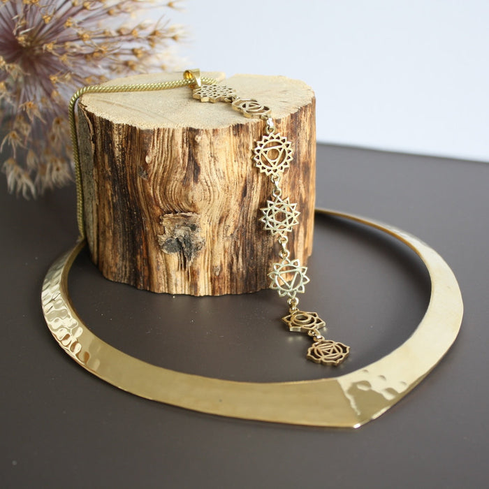 Golden Glow Bundle _Zari Choker 7 Chakren Halskette 
