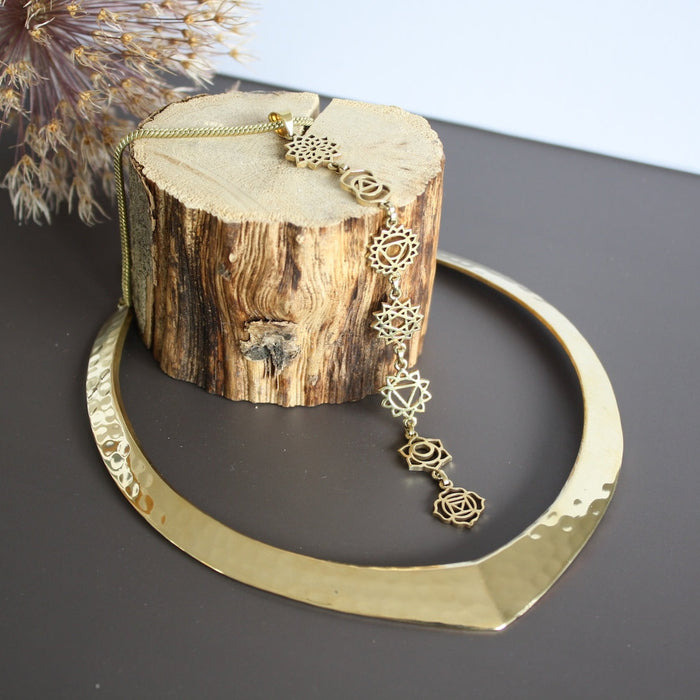 Golden Glow Bundle _Zari Choker 7 Chakren Halskette 2